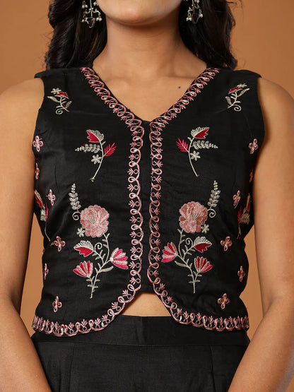 Cotton Silk Festive Waistcoat Co Ord Set With Attached Cotton Lining