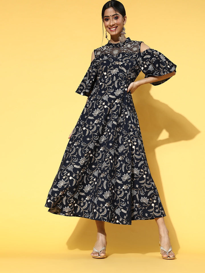 Deep Navy Blue Dress