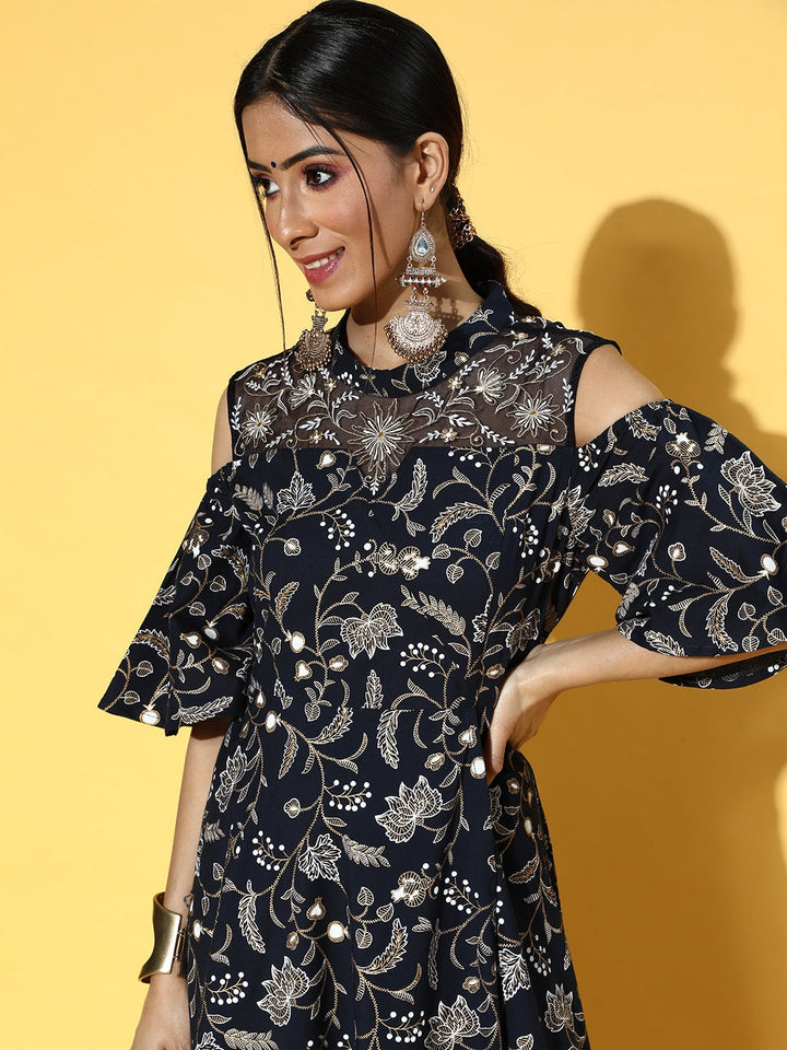 Deep Navy Blue Dress