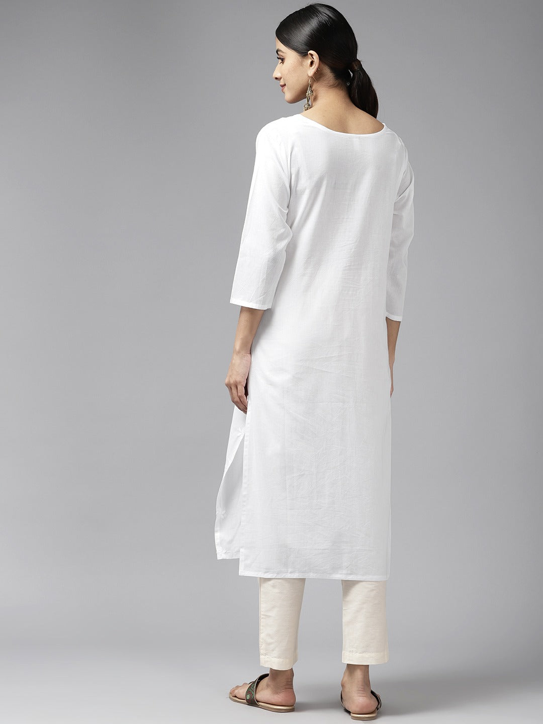Embroidered Cotton Kurta