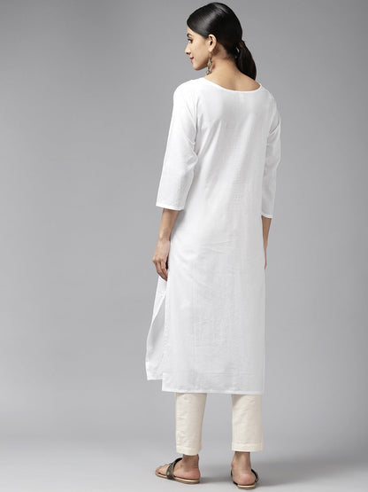 Embroidered Cotton Kurta