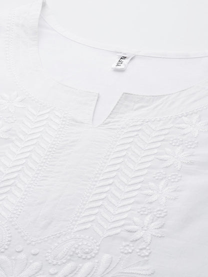 Embroidered Cotton Kurta