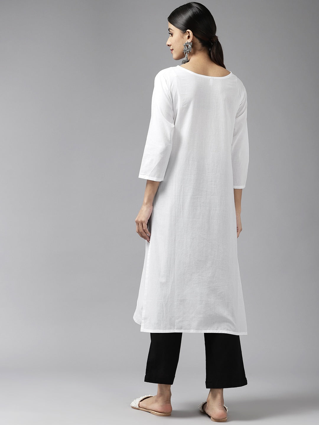 Embroidered Cotton Kurta