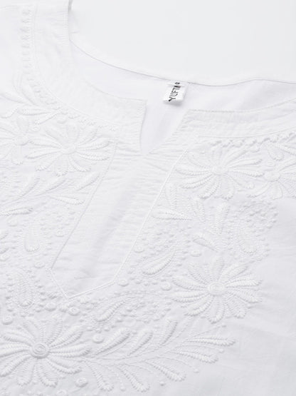 Embroidered Cotton Kurta