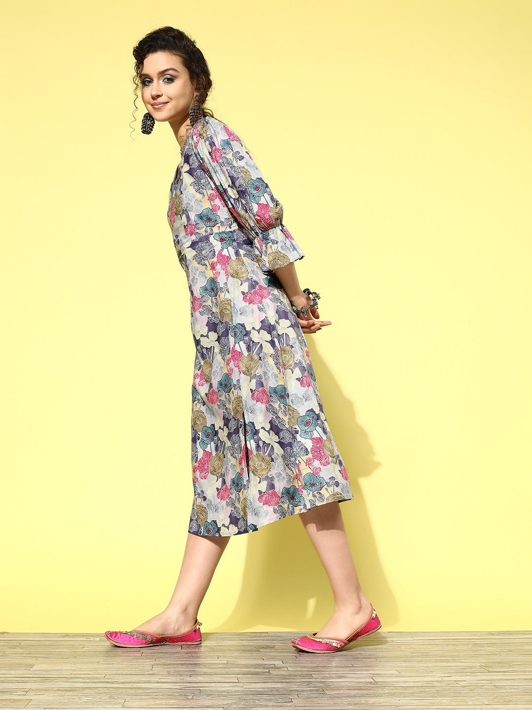 Ethnic Motifs Midi Dress