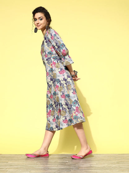 Ethnic Motifs Midi Dress