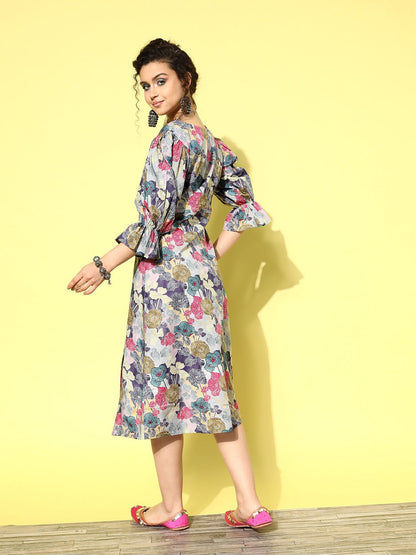 Ethnic Motifs Midi Dress