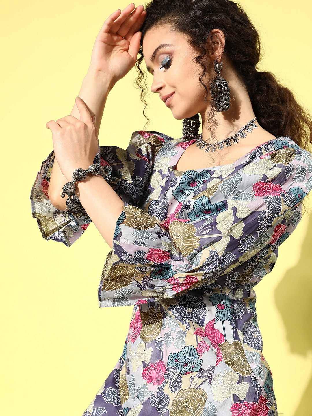 Ethnic Motifs Midi Dress