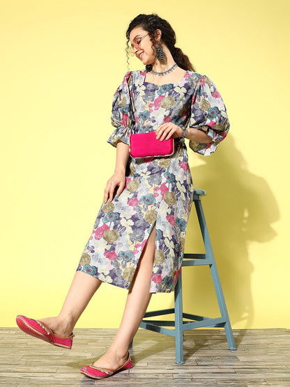 Ethnic Motifs Midi Dress
