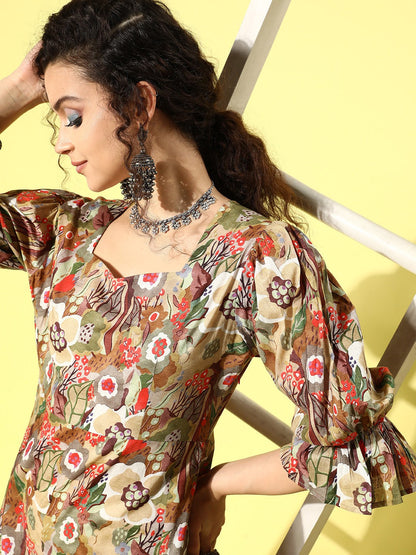 Ethnic Motifs Midi Dress