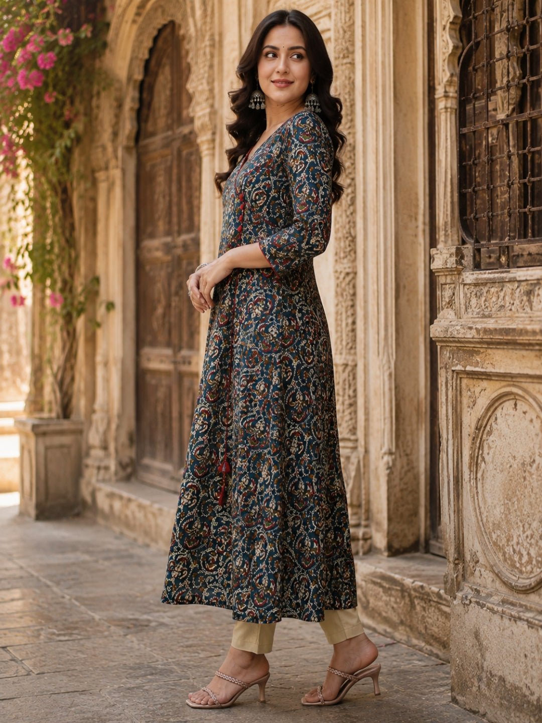 Women Ethnic Motifs Printed Floral Kurta