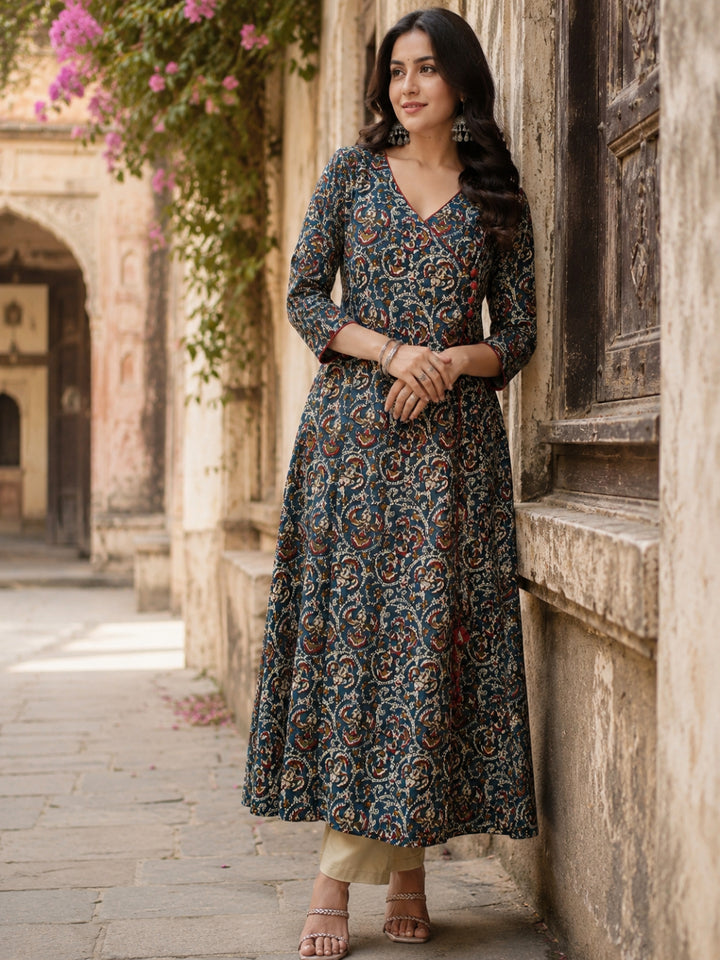 Women Ethnic Motifs Printed Floral Kurta