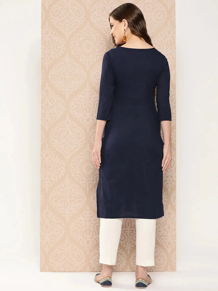 Floral Yoke Design Chikankari Kurta