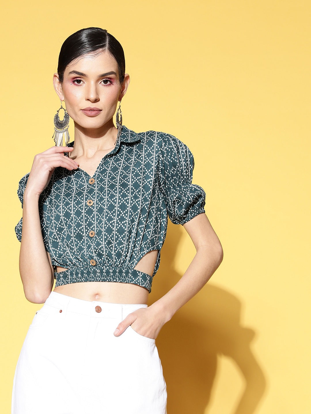 Geometric Crop Top