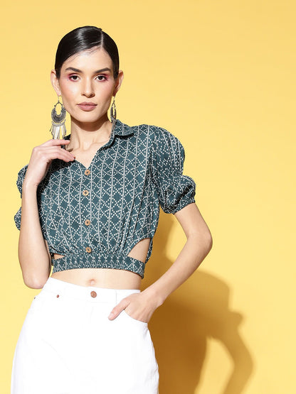 Geometric Crop Top