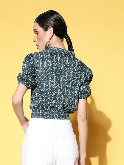 Geometric Crop Top