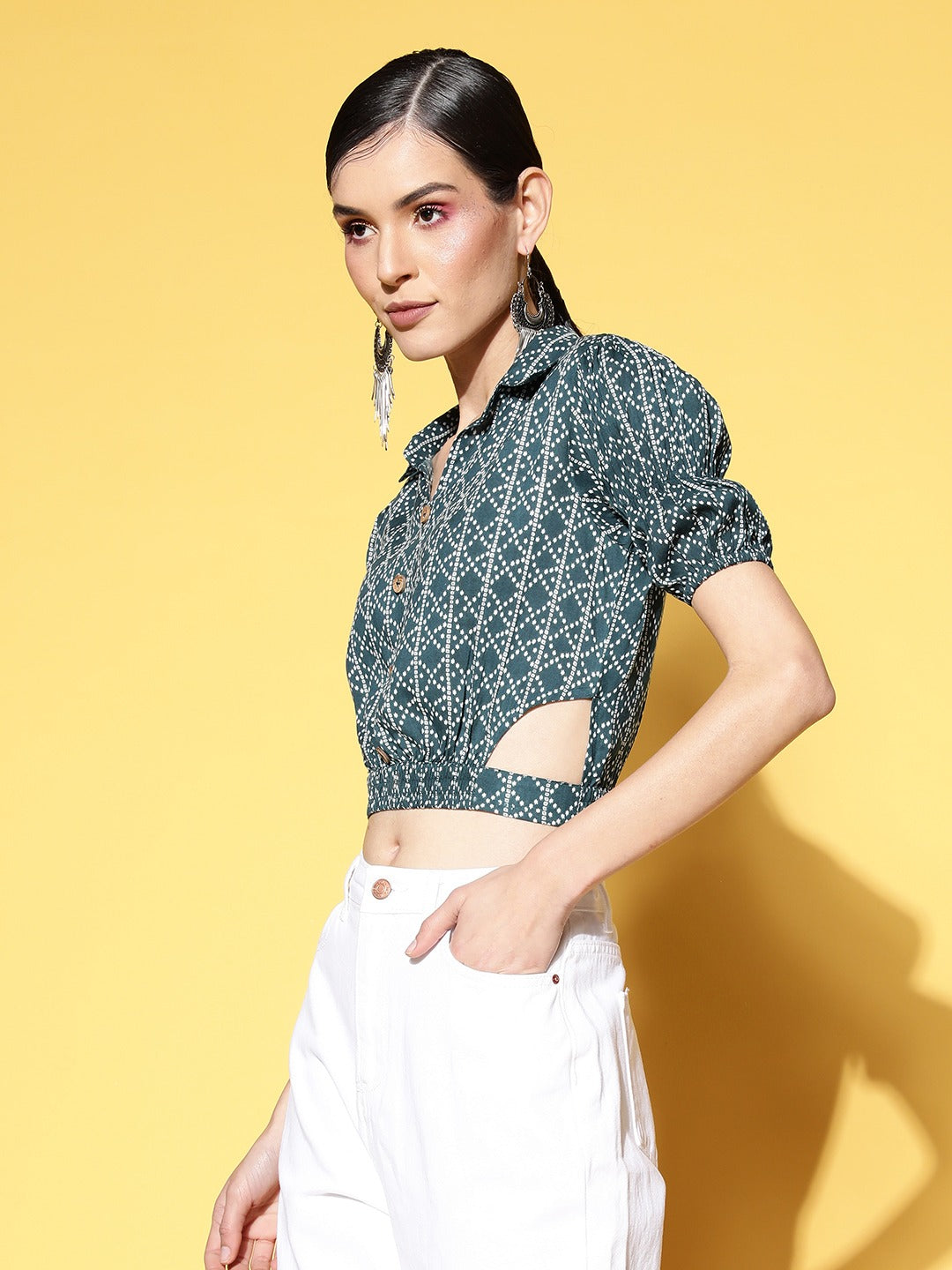 Geometric Crop Top