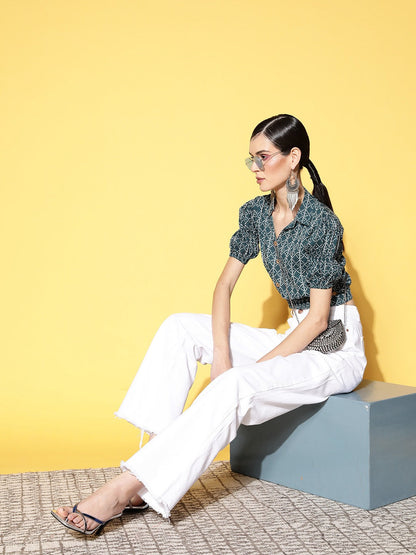 Geometric Crop Top