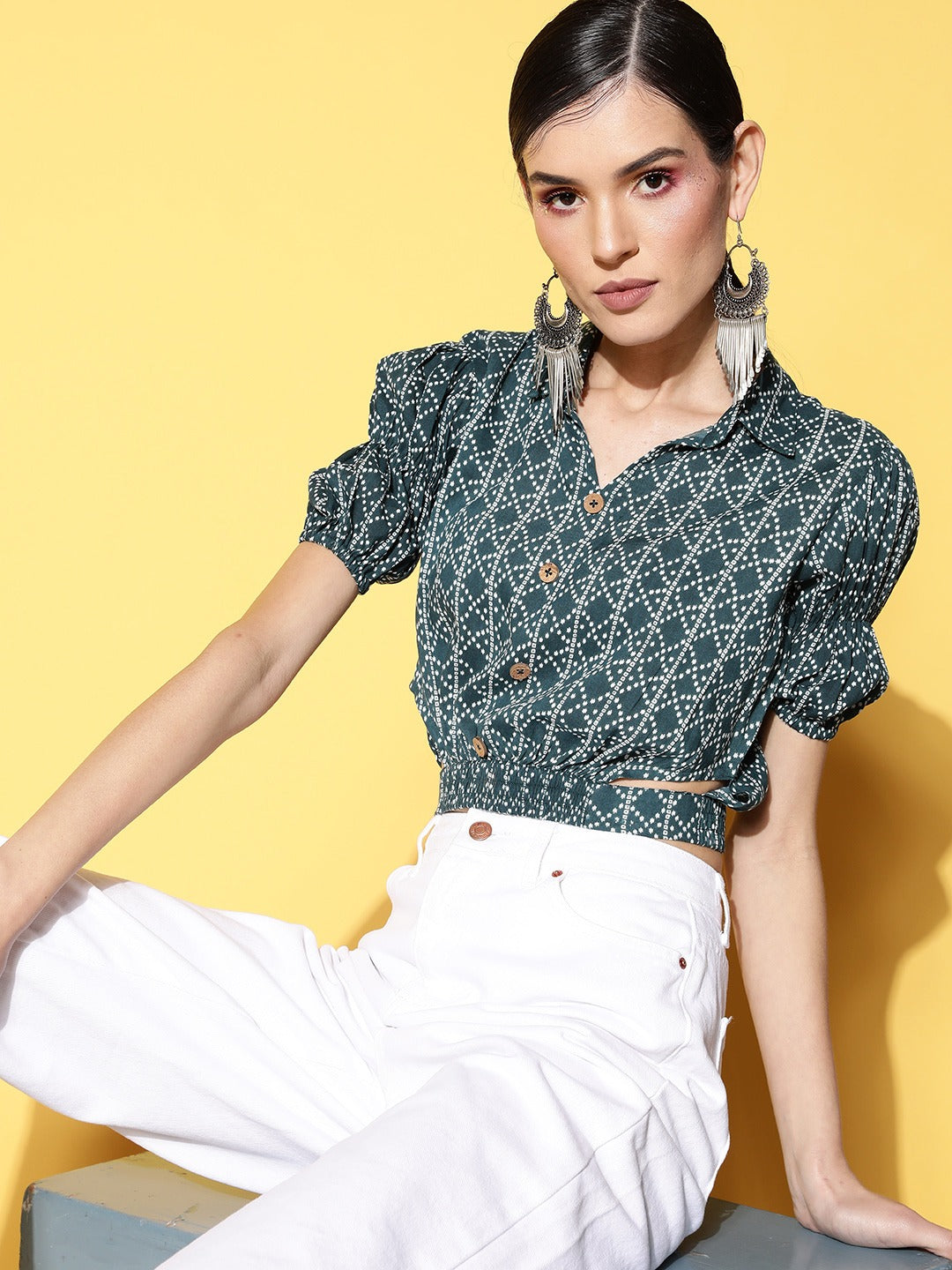 Geometric Crop Top