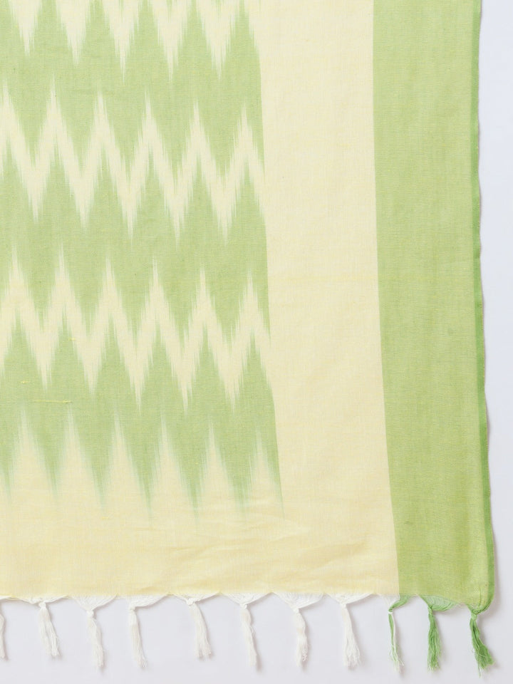 Cotton Ikat Kurta Dupatta Set
