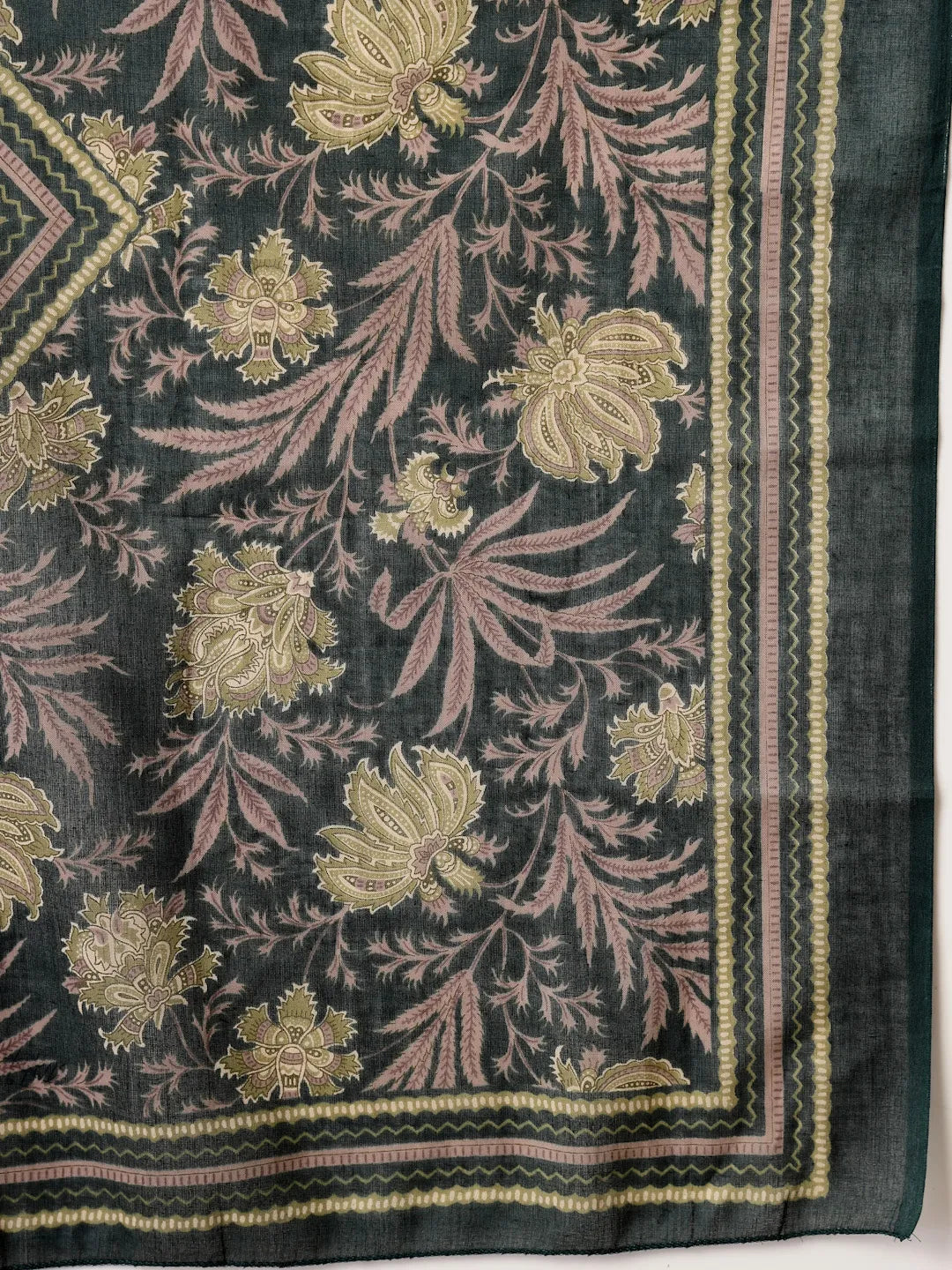 Green Cotton Straight Kurta Dupatta Set