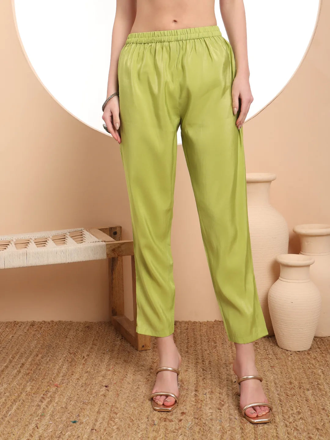 Green Silk Dori Embroidery Anarkali Kurta Dupatta Pant Set