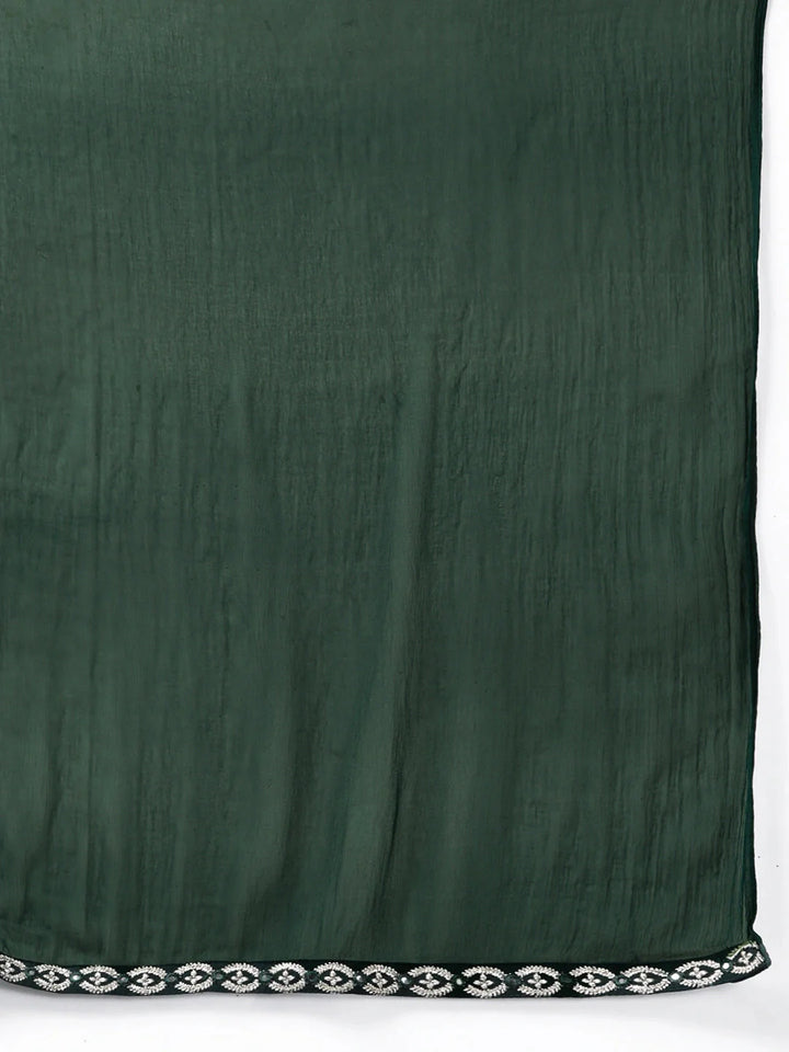 Green Yoke Design Dupatta Set