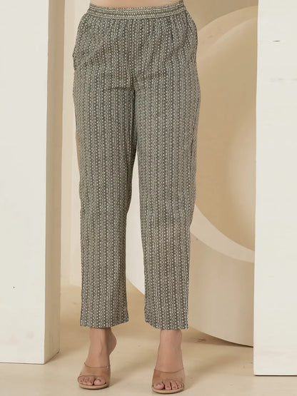 Grey Sequins Work Pure Cotton Anarkali Kurta And Dupatta Set