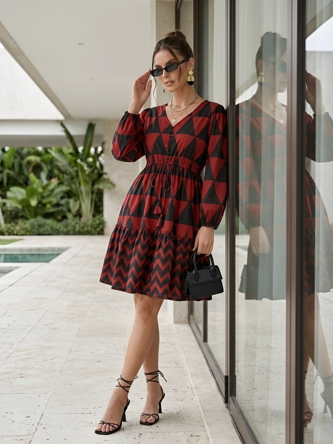 Geometric Printed Dress