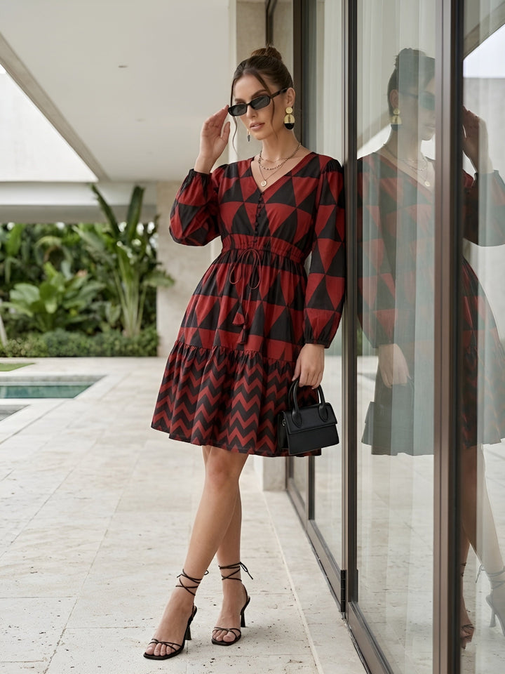 Geometric Printed Dress