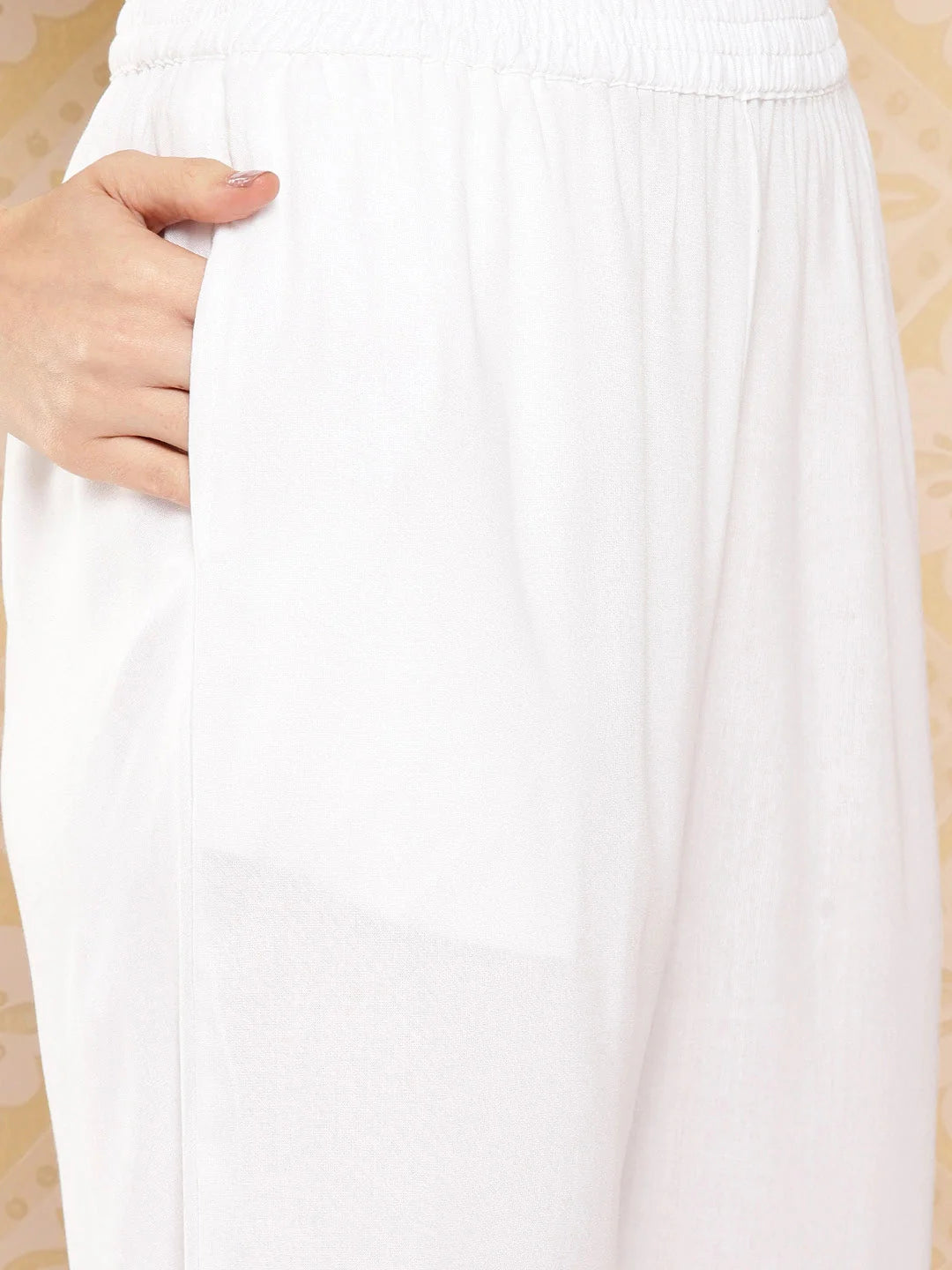 Mauve Women Ethnic Motifs Printed Regular Kurta With Trousers