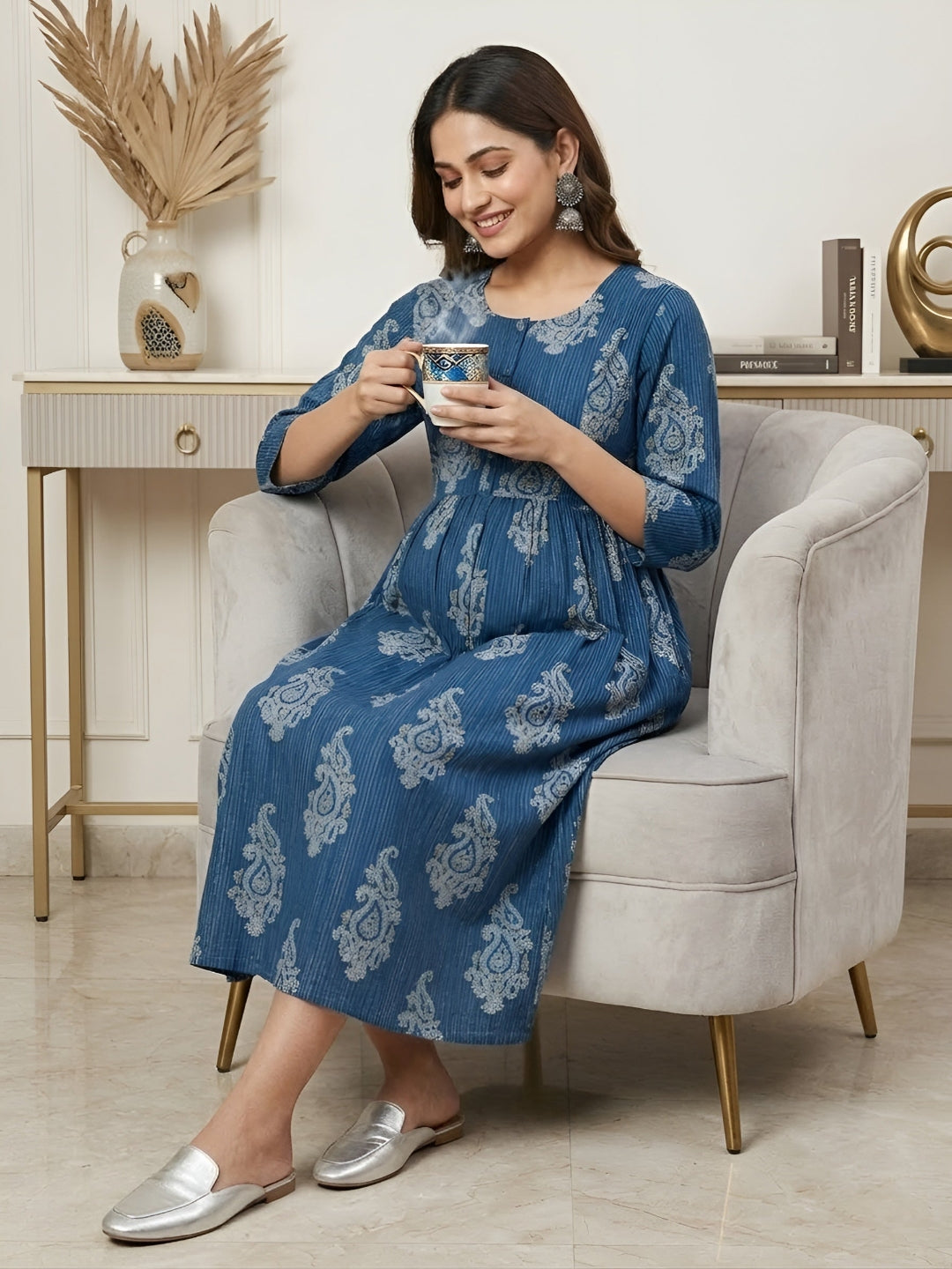 Printed Maternity Dress