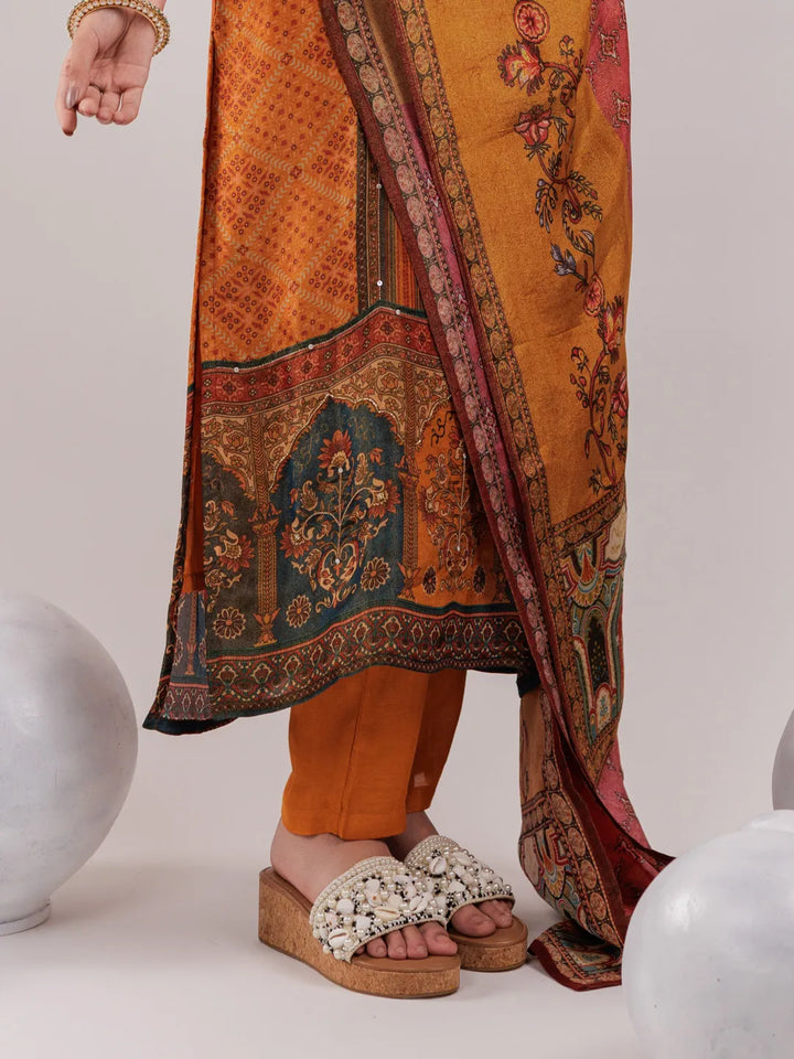 Pure Shimmer Tissue With Pure Viscose Trouser And Shimmer Dupatta