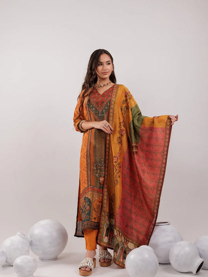 Pure Shimmer Tissue With Pure Viscose Trouser And Shimmer Dupatta