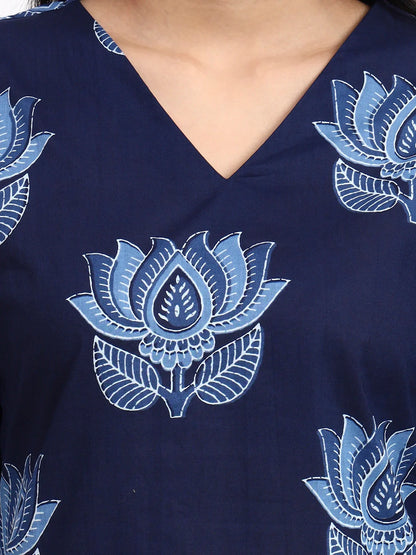 Cotton Straight Kurta Pant Dupatta Set