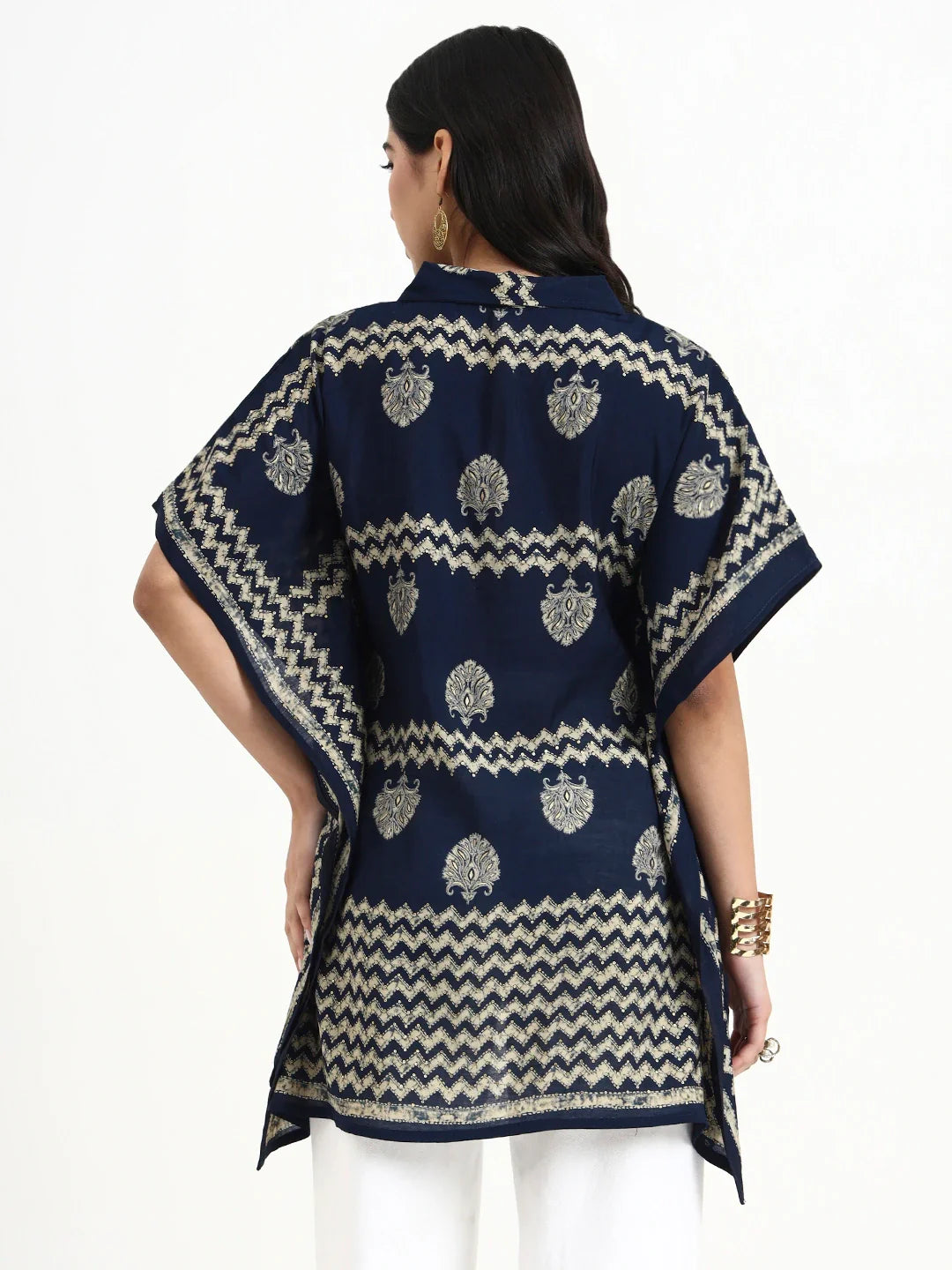 Silk Blend Kaftan Top