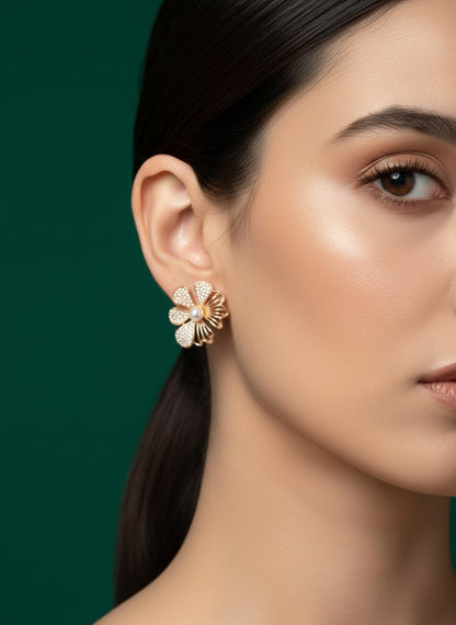 Unique AD Stones With Beautiful Pearl Studs