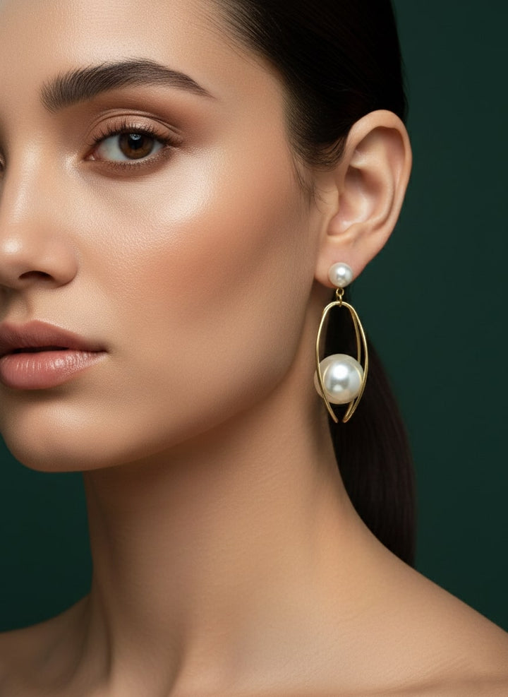 Fancy Pearl &amp; Beads Drop Earrings