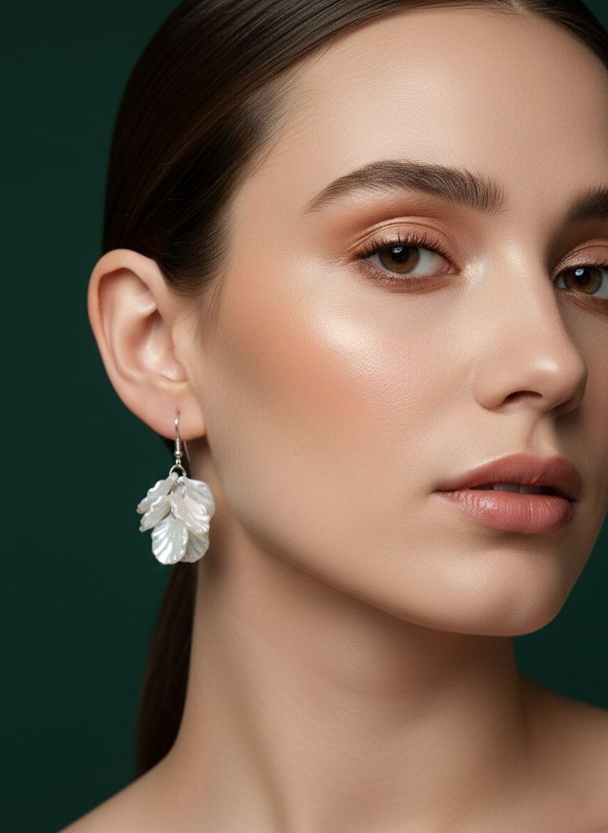 Unique Sea Shell Flower Shaped classic Drop Earring