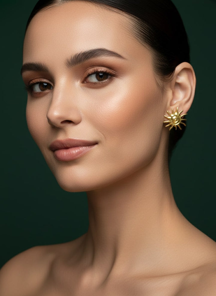Fancy Sun-Shaped Studs