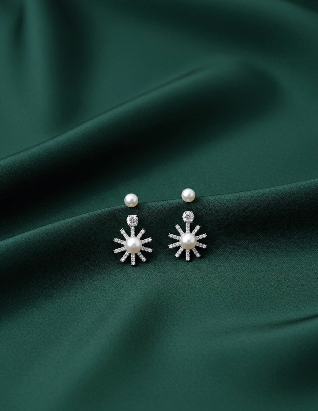 Silver Plated Pack of 2 Lightweight Studs