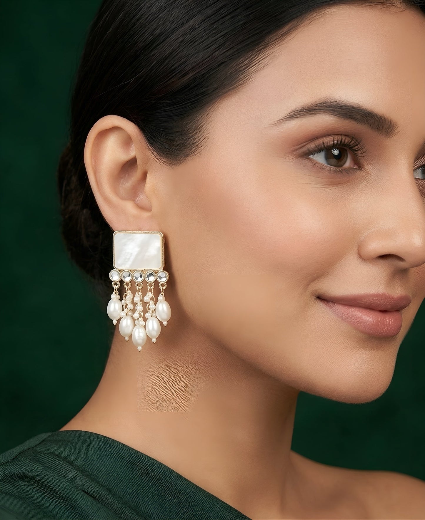 Fancy Pearl & Diamond Earrings