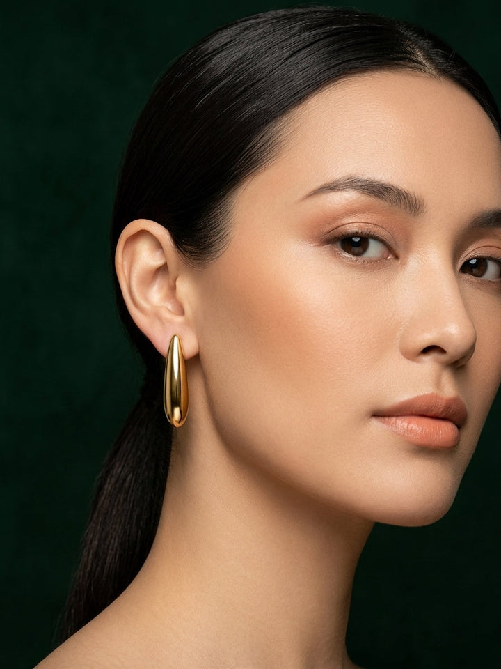 Gold Plated Contemporery Earrings