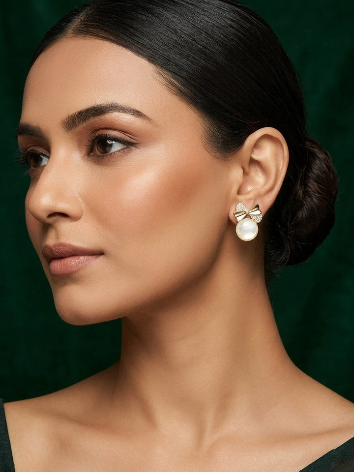 Gold Plated Bow Studs