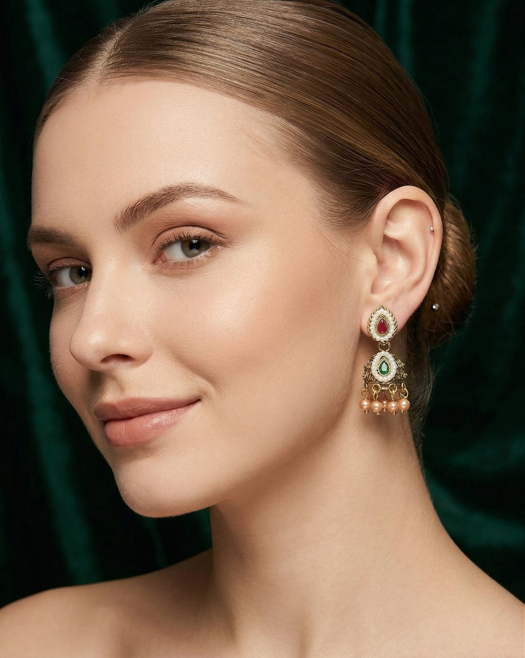 Gold Oxidized Fancy Jhumki