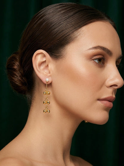 Gold Plated Tassels Drop Earrings