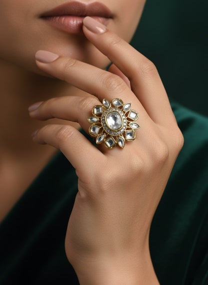 Beautiful Kundan Stone Ring