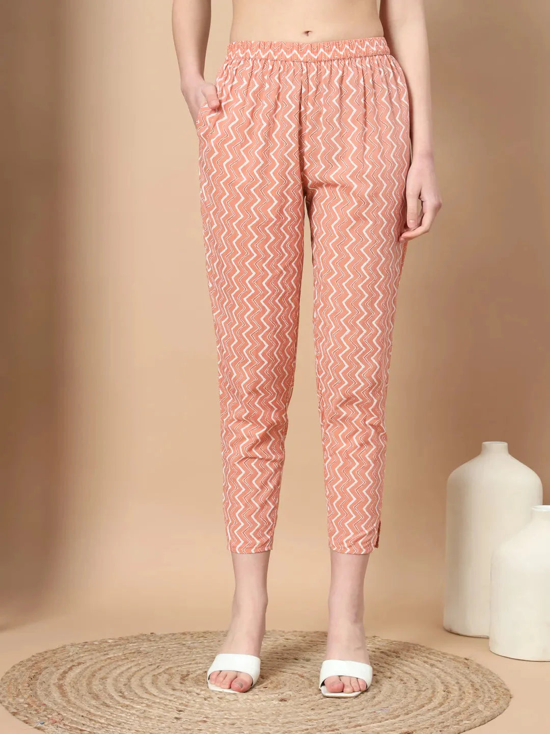 Orange Floral Sequins Work Straight Kurta Trouser And Dupatta Set