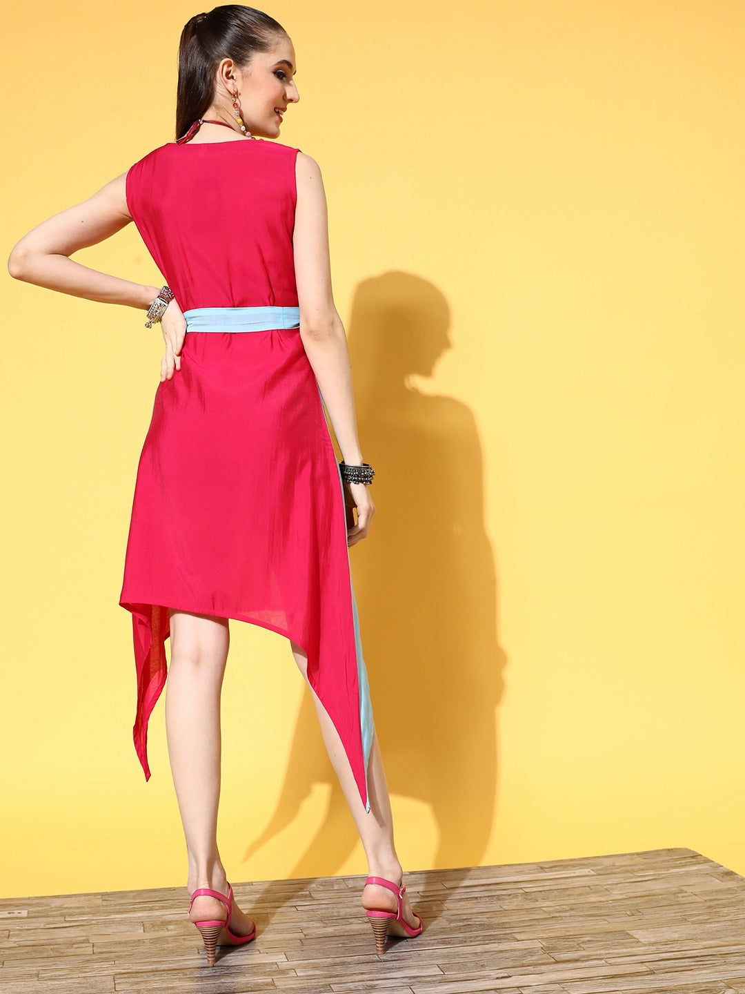 Pink Fit &amp; Flare Dress