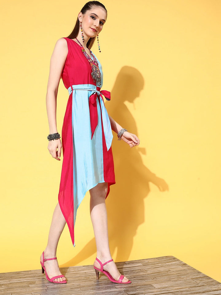 Pink Fit &amp; Flare Dress